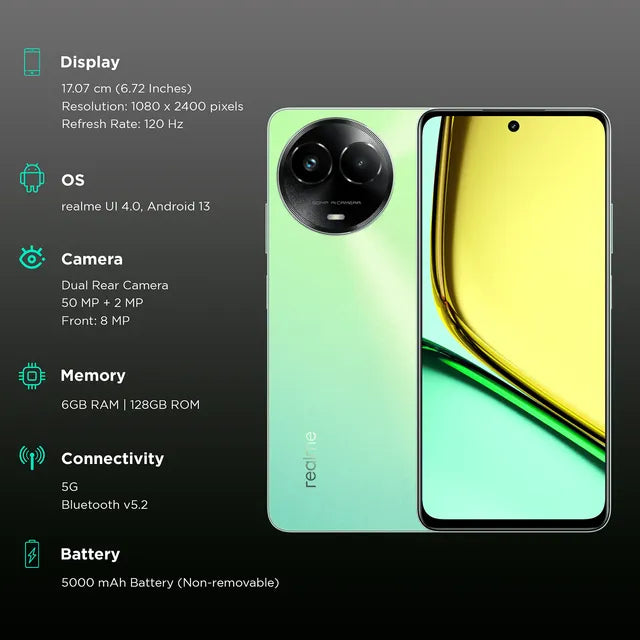realme C67 6GB/128GB Sunny Oasis / Dark Purple