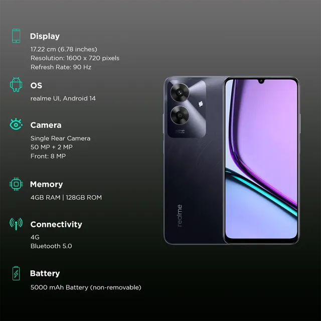 realme C61 4GB/128GB Marble Black