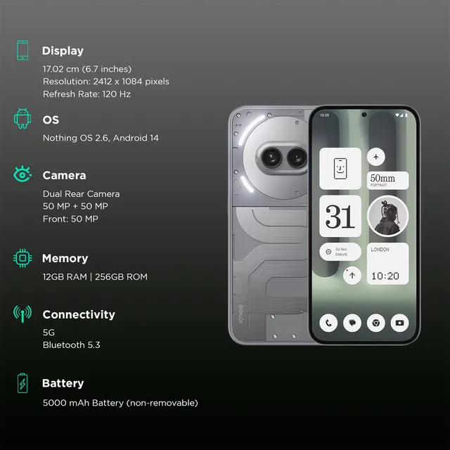 Nothing Phone (2a) Plus A142P 12GB/256GB Grey / Black