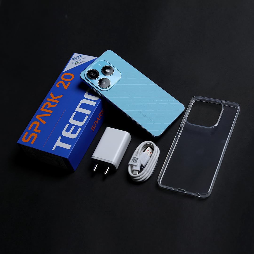 Tecno Spark 20 8GB/256GB Cyber White / Magic Skin Blue