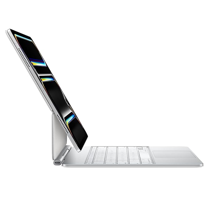 Apple iPad Magic Keyboard Case for iPad Pro 13″ (M4), Great Typing Experience, Built-in trackpad, Function Row, US English — White