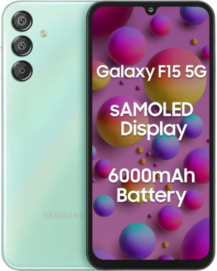 Samsung Galaxy F15 5G – Power Meets Style | 8GB/128GB | Jazzy Green
