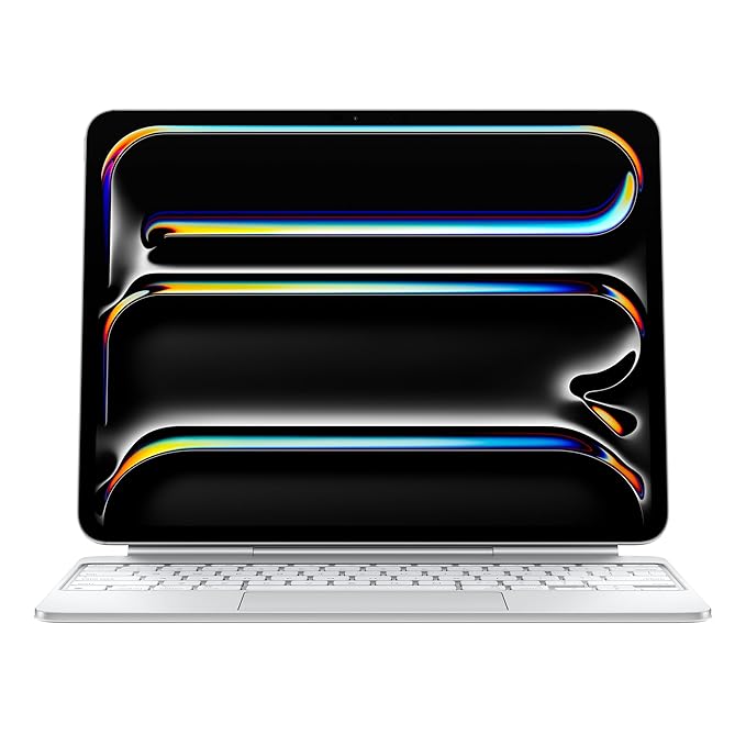 Apple iPad Magic Keyboard Case for iPad Pro 13″ (M4), Great Typing Experience, Built-in trackpad, Function Row, US English — White