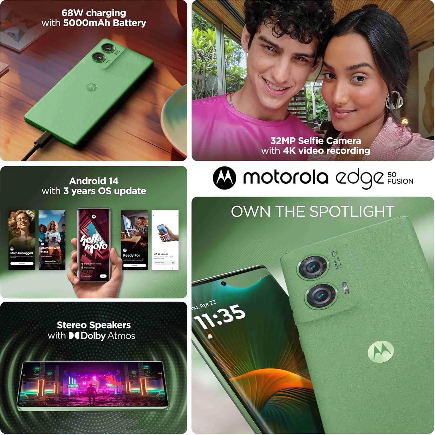 Motorola Moto Edge 50 Fusion 12GB/256GB Forest Geen