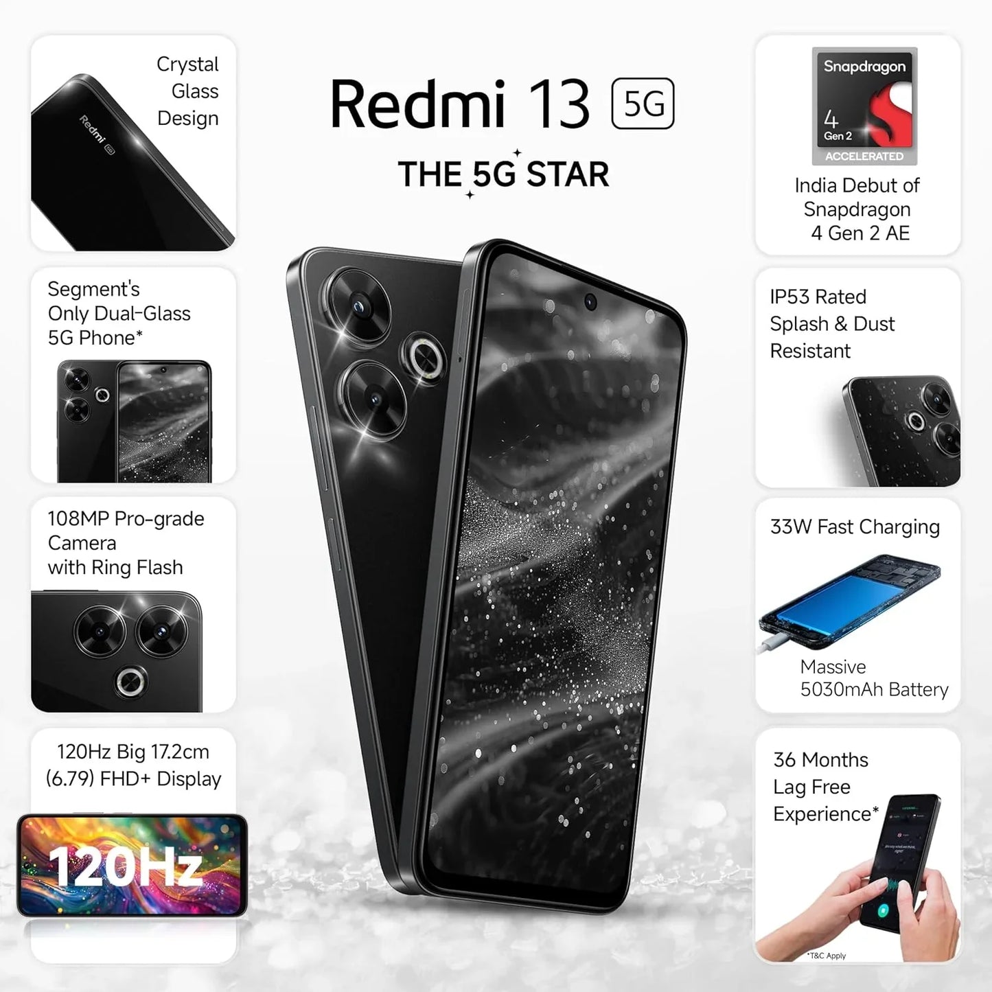 Xiaomi Redmi 13 5G 8GB/128GB Black Diamond / Hawaiian Blue / Orchid Pink