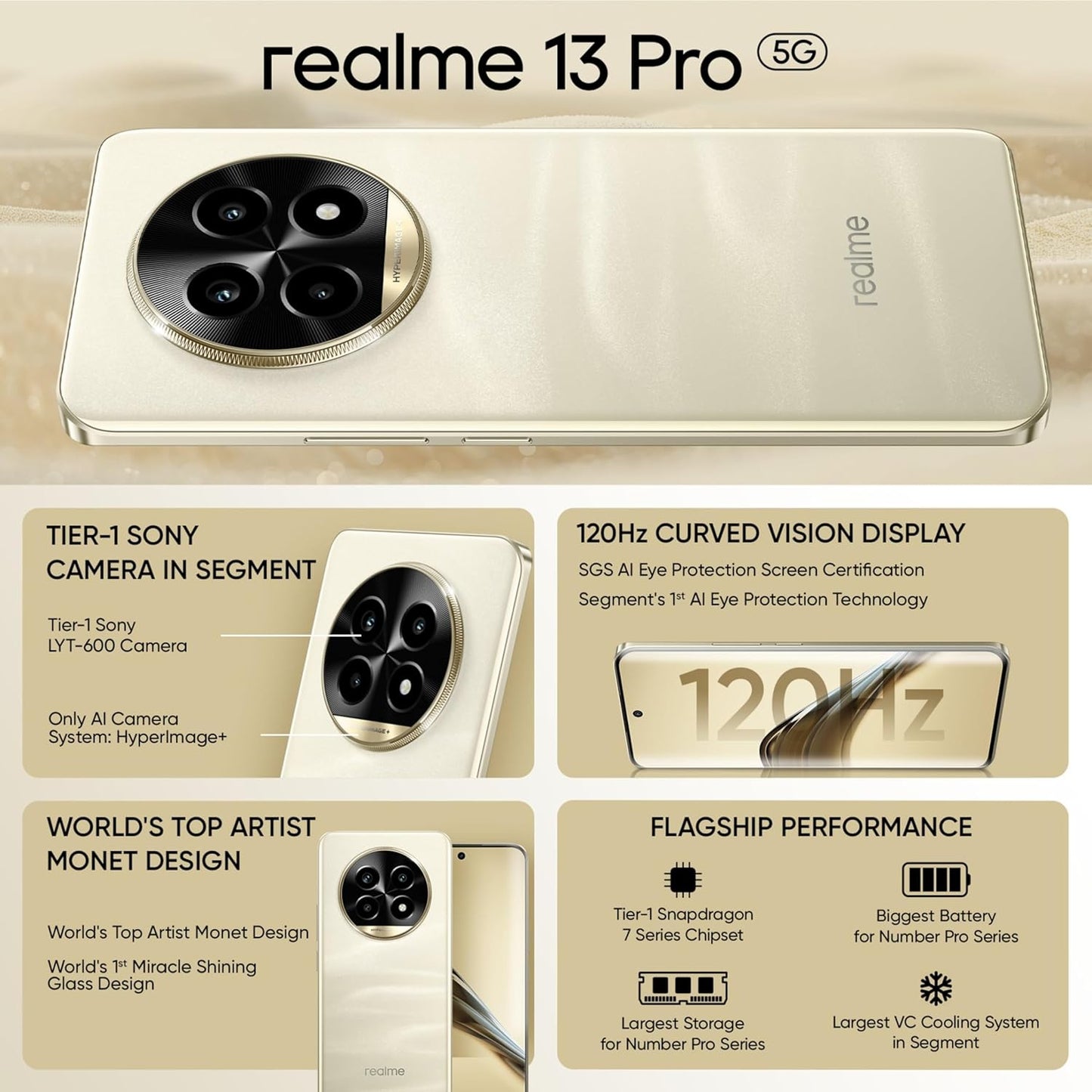 realme 13 Pro 5G 8GB/128GB Mont Gold / Emerald Green