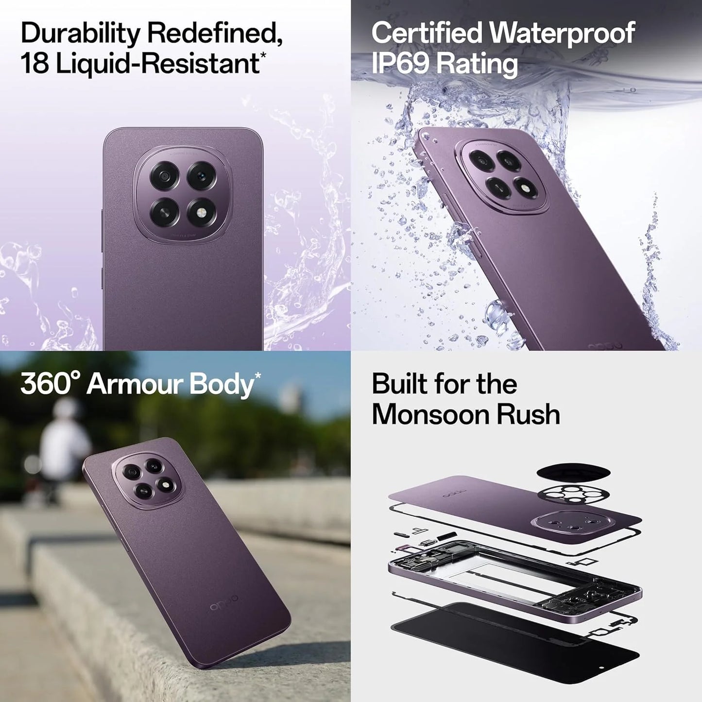 Oppo F29 5G 8GB/256GB Solid Purple / Glacier Blue