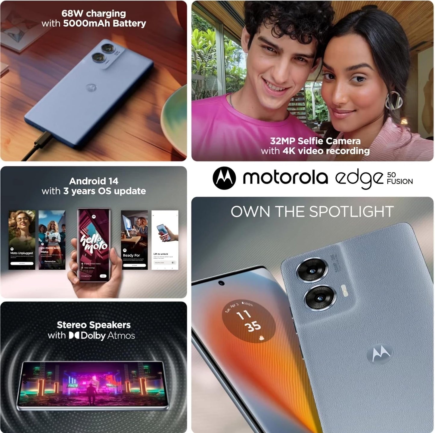 Motorola Moto Edge 50 Fusion 5G 12GB/256GB Marshmallow Blue / Hot Pink / Forest Blue