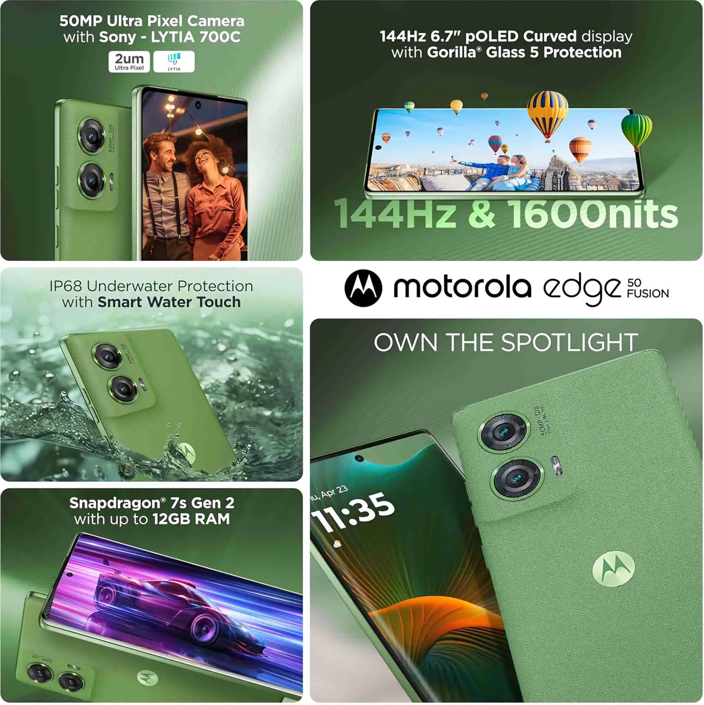 Motorola Moto Edge 50 Fusion 12GB/256GB Forest Geen