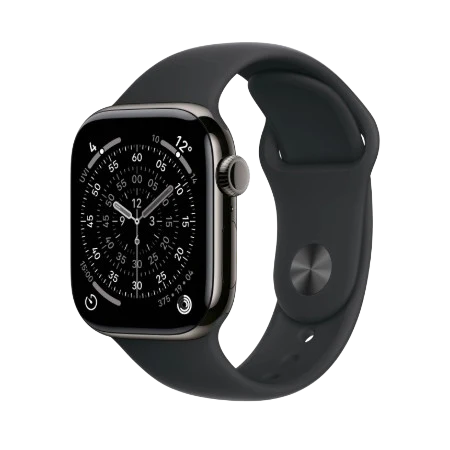 Apple Watch Series 11 GPS + Cellular 42mm Natural, Stone Grey / Slate, Black / Gold, Light Blush Titanium Case with Sport Band - S/M & M/L