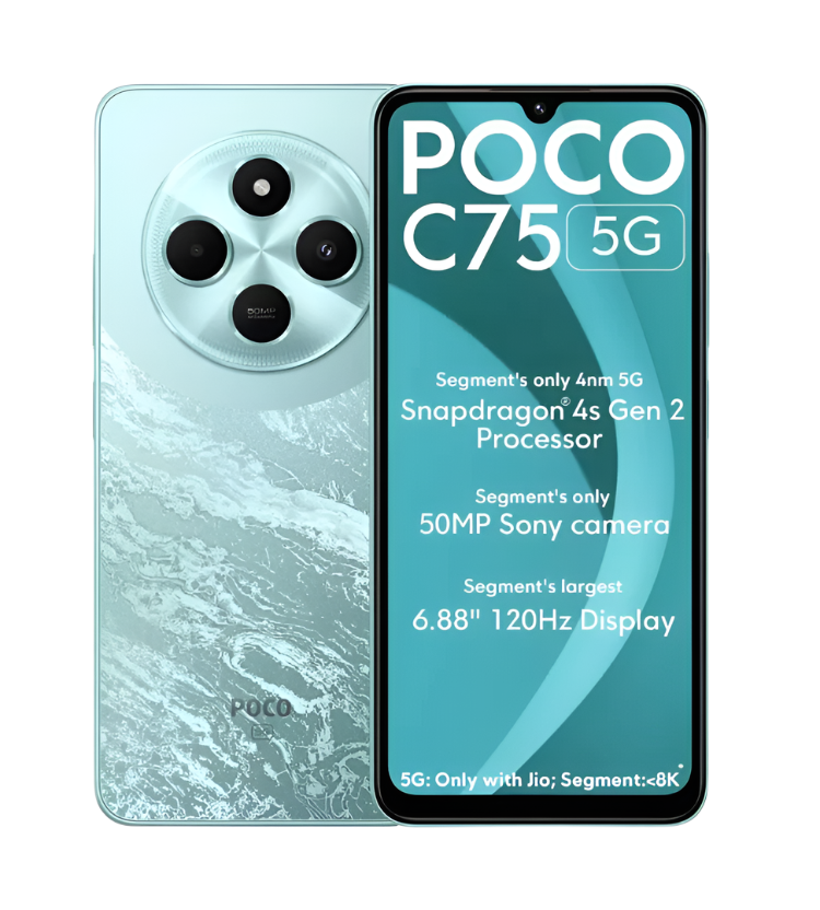 Poco C75 5G 4GB/64GB Silver / Green / Aqua