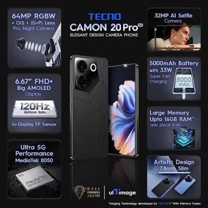 Tecno Camon 20 8GB/256GB Predawn Black / Serenity Blue / Glacier Glow / Art Edition