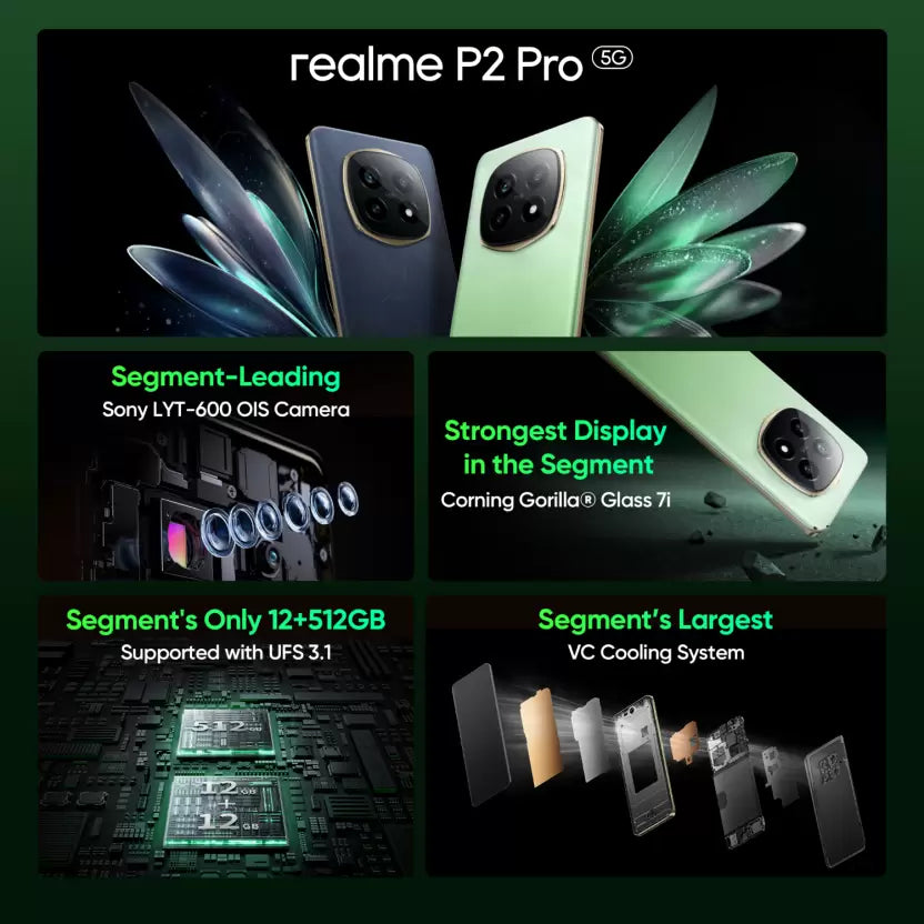 realme P2 Pro 5G 12GB/256GB parrot Green