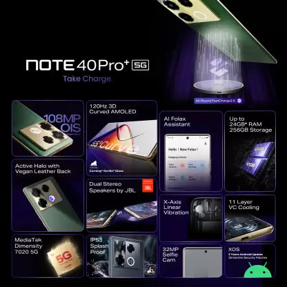 Infinix Note 40 Pro+ 5G 12GB/256GB Green