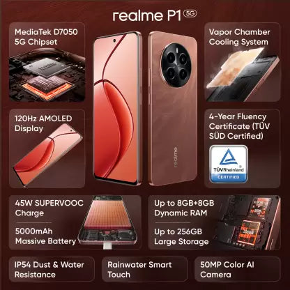 realme P1 5G 8GB/128GB Phoenix Red