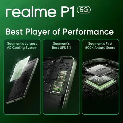 realme P1 5G 8GB/256GB Peacock Green