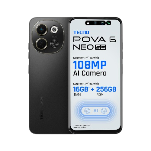 Tecno Pova 6 neo 5G 6GB/128GB Midnight Shadow / Aurora Cloud / Azure Sky