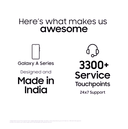 Samsung Galaxy A35 5G (Awesome Lilac, 8GB RAM, 128GB Storage) | Premium Glass Back | 50 MP Main Camera (OIS) | Nightography | IP67 | Corning Gorilla Glass Victus+ | sAMOLED with Vision Booster