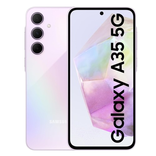 Samsung Galaxy A35 5G (Awesome Lilac, 8GB RAM, 128GB Storage) | Premium Glass Back | 50 MP Main Camera (OIS) | Nightography | IP67 | Corning Gorilla Glass Victus+ | sAMOLED with Vision Booster