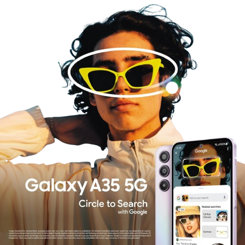 Samsung Galaxy A35 5G (Awesome Lilac, 8GB RAM, 128GB Storage) | Premium Glass Back | 50 MP Main Camera (OIS) | Nightography | IP67 | Corning Gorilla Glass Victus+ | sAMOLED with Vision Booster