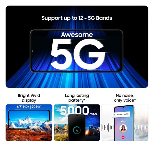 Samsung Galaxy A06 (4GB/64GB) Black, Light Gray & Light Green