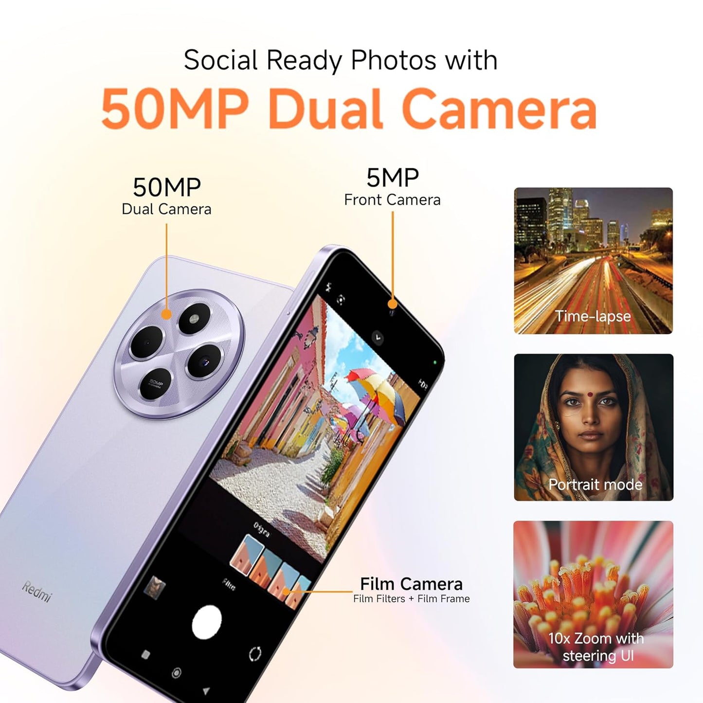 Xiaomi Redmi A4 5G 4GB/128GB Sparkle Purple / Starry Black