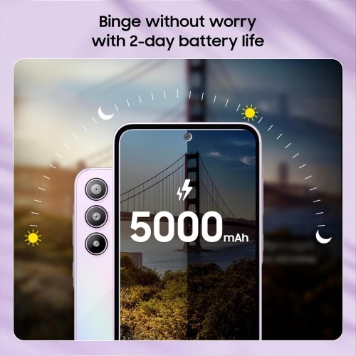 Samsung Galaxy A35 5G (Awesome Lilac, 8GB RAM, 128GB Storage) | Premium Glass Back | 50 MP Main Camera (OIS) | Nightography | IP67 | Corning Gorilla Glass Victus+ | sAMOLED with Vision Booster