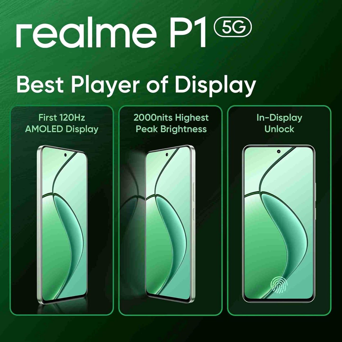 realme P1 5G 8GB/256GB Peacock Green