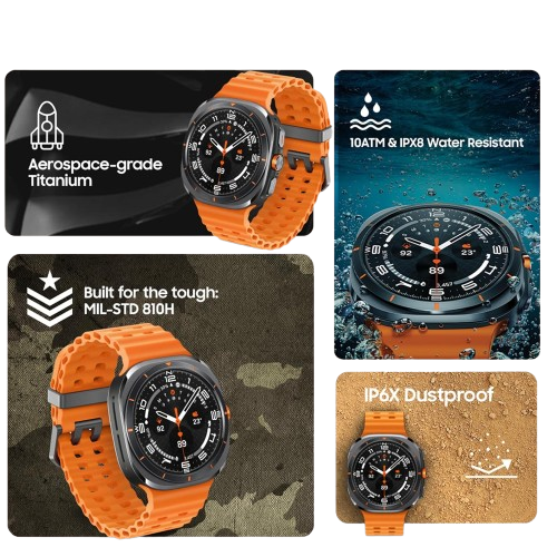 Samsung Galaxy Watch 7 Ultra LTE – 47mm Titanium Gray | Ultimate Power, Pro-Level Tracking