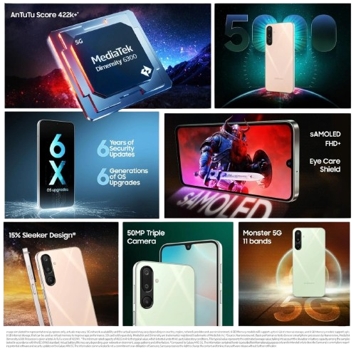 Samsung Galaxy M16 5G – Thunder Black / Green (4GB/128GB, 6GB/128GB, 8GB/128GB)