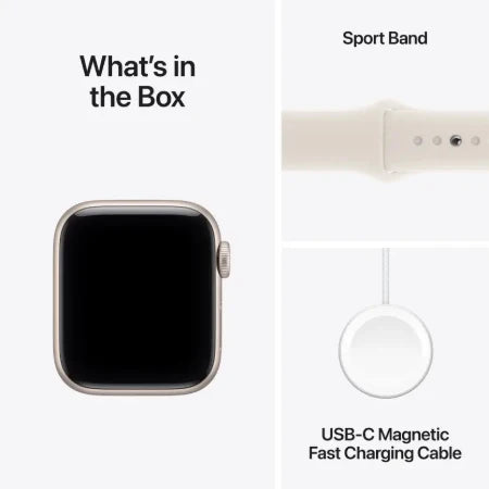 Apple Watch SE 3 GPS 40mm Starlight / Midnight Aluminium Case with Starlight / Midnight Sport Band - S/M / M/L