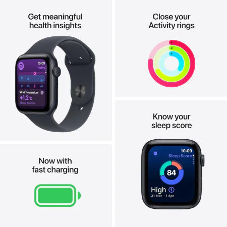 Apple Watch SE 3 GPS + Cellular 44mm Starlight / Midnight Aluminium Case with Starlight / Midnight Sport Band - S/M / M/L