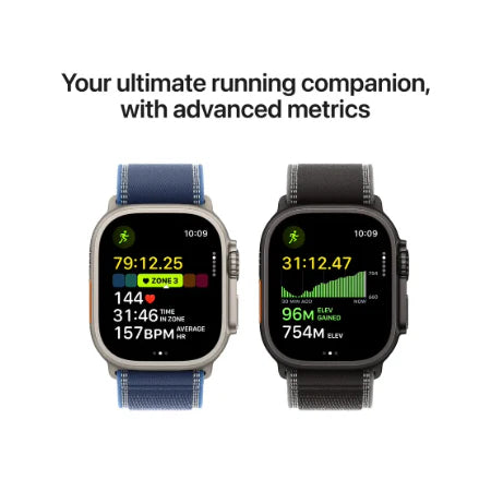 Apple Watch Ultra 3 GPS + Cellular 49mm Natural Titanium Case with Anchor Blue Ocean Band / Light Blue Alpine Loop (S/M/L) / Blue & Bright Blue Trail Loop (S/M, M/L)