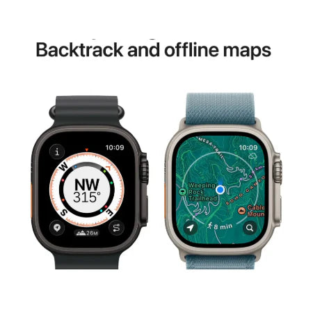 Apple Watch Ultra 3 GPS + Cellular 49mm Natural Titanium Case with Anchor Blue Ocean Band / Light Blue Alpine Loop (S/M/L) / Blue & Bright Blue Trail Loop (S/M, M/L)