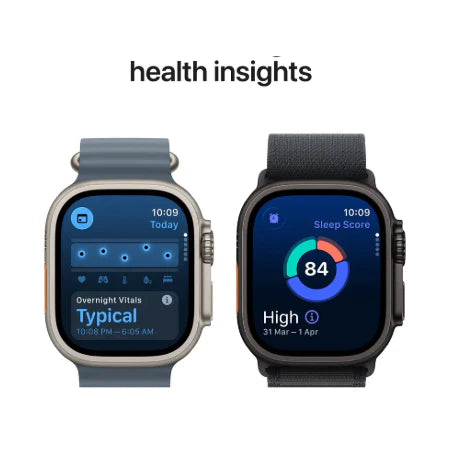 Apple Watch Ultra 3 GPS + Cellular 49mm Natural Titanium Case with Anchor Blue Ocean Band / Light Blue Alpine Loop (S/M/L) / Blue & Bright Blue Trail Loop (S/M, M/L)