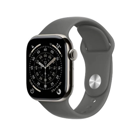 Apple Watch Series 11 GPS + Cellular 42mm Natural, Stone Grey / Slate, Black / Gold, Light Blush Titanium Case with Sport Band - S/M & M/L