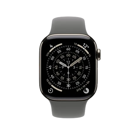 Apple Watch Series 11 GPS + Cellular 42mm Natural, Stone Grey / Slate, Black / Gold, Light Blush Titanium Case with Sport Band - S/M & M/L