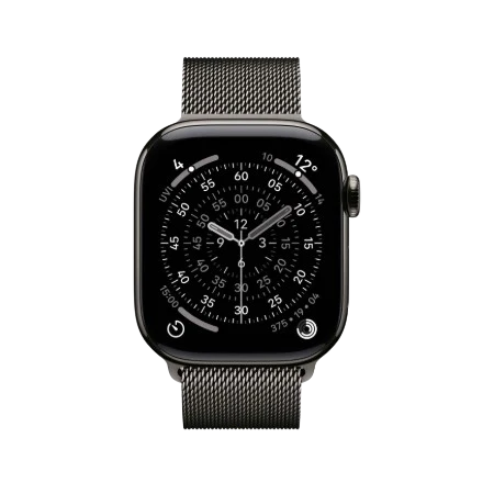 Apple Watch Series 11 GPS + Cellular 42mm Natural / Slate / Gold Titanium Case with Natural / Slate / Gold Milanese Loop