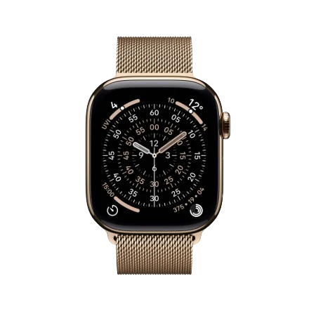 Apple Watch Series 11 GPS + Cellular 42mm Natural / Slate / Gold Titanium Case with Natural / Slate / Gold Milanese Loop