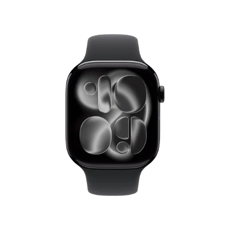 Apple Watch Series 11 GPS + Cellular 46mm Jet Black Aluminium Case, Black / Space Grey, Black / Rose Gold, Light Blush / Silver, Purple Fog with Sport Band - S/M & M/L