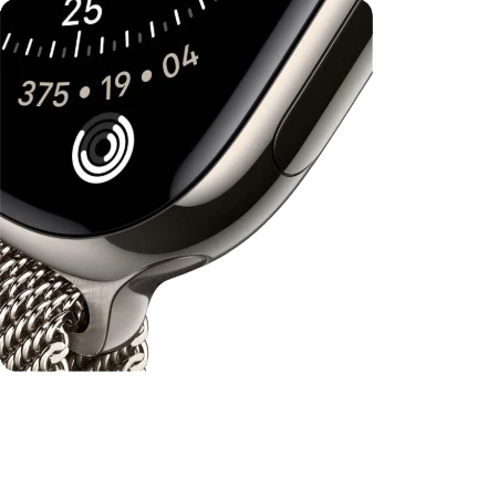 Apple Watch Series 11 GPS + Cellular 46mm Natural Titanium,Natural / Slate Titanium, Slate / Gold Titanium Case with Gold Milanese Loop- S/M & M/L