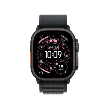 Apple Watch Ultra 3 GPS + Cellular 49mm – Black Titanium Collection (Black Ocean Band | Black Alpine Loop S/M/L | Black/Charcoal Trail Loop S/M & M/L)