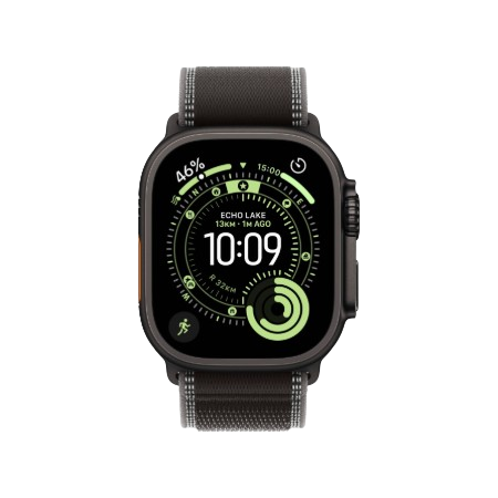 Apple Watch Ultra 3 GPS + Cellular 49mm – Black Titanium Collection (Black Ocean Band | Black Alpine Loop S/M/L | Black/Charcoal Trail Loop S/M & M/L)