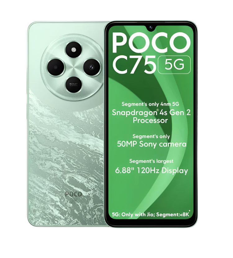 Poco C75 5G 4GB/64GB Silver / Green / Aqua