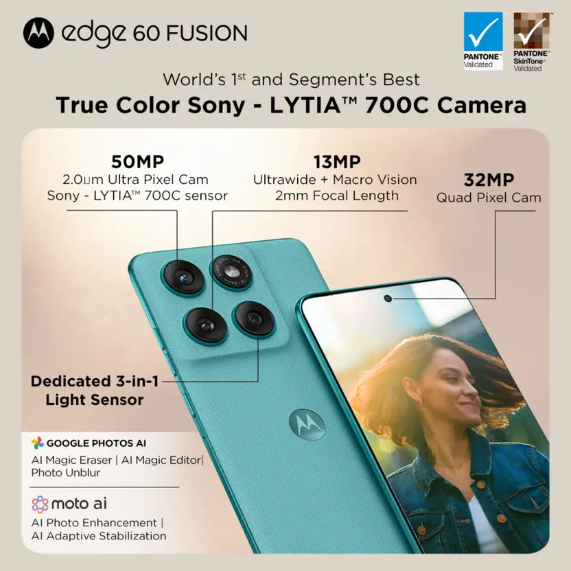 Motorola Moto Edge 60 Fusion 12GB/256GB Slip Tream / Pantone Amazonite