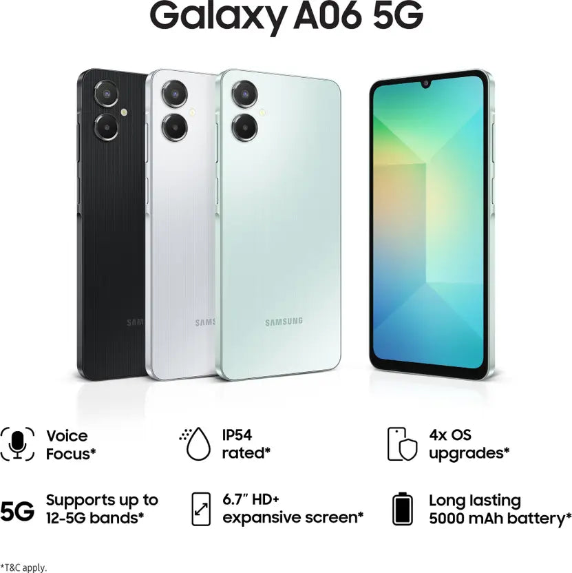 Samsung Galaxy A06 5G 4GB/64GB Light Gray / Black / Light Green