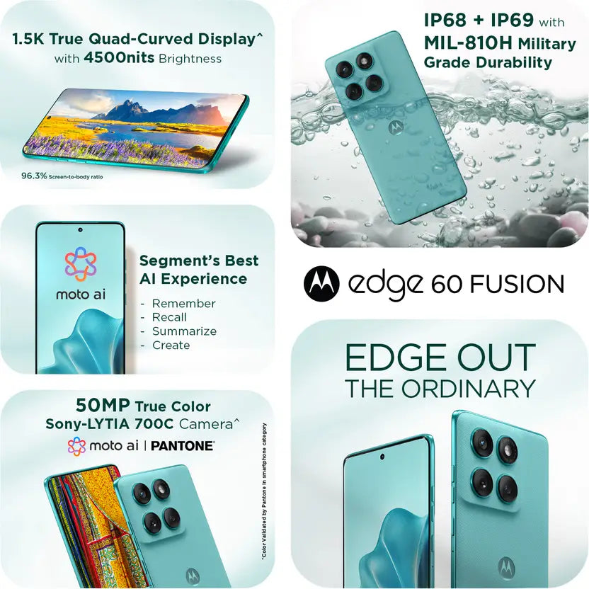 Motorola Moto Edge 60 Fusion 12GB/256GB Slip Tream / Pantone Amazonite