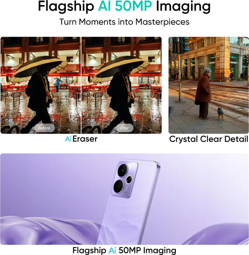 realme 14T 5G 8GB/256GB Lighting Purple/Obsidian Black/Surf Green