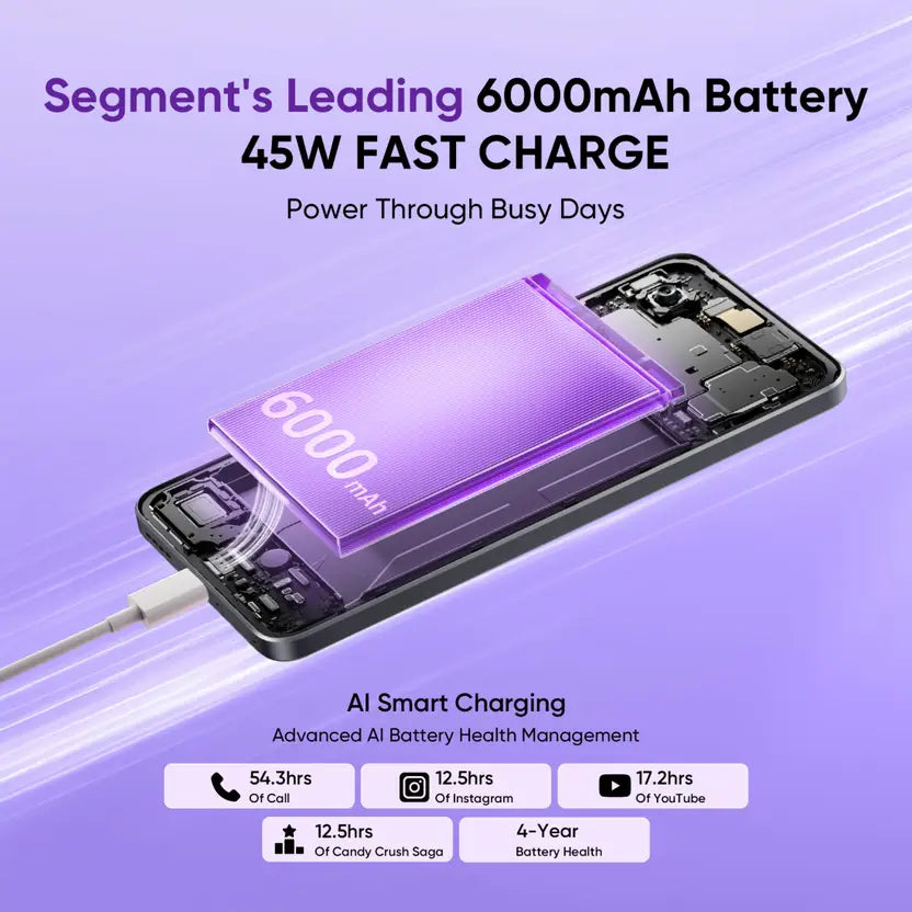 realme 14T 5G 8GB/256GB Lighting Purple/Obsidian Black/Surf Green